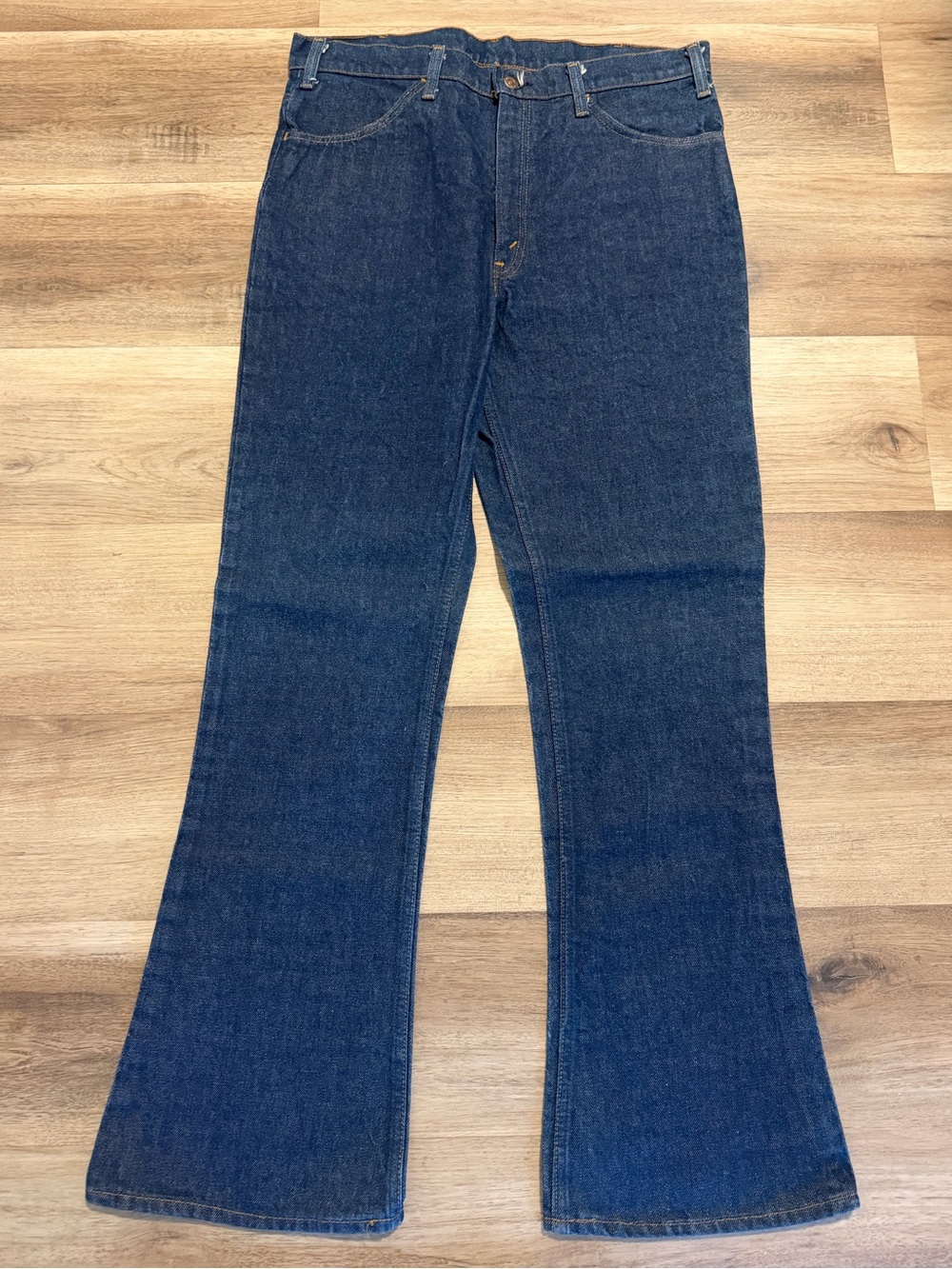 Vintage Levi's 646 Orange Tab Jeans 70s Bell Bottom Flare USA Made Talon 36x34